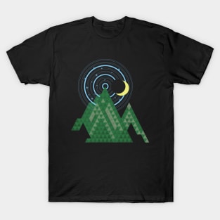 crescent moon sky in the mountain T-Shirt